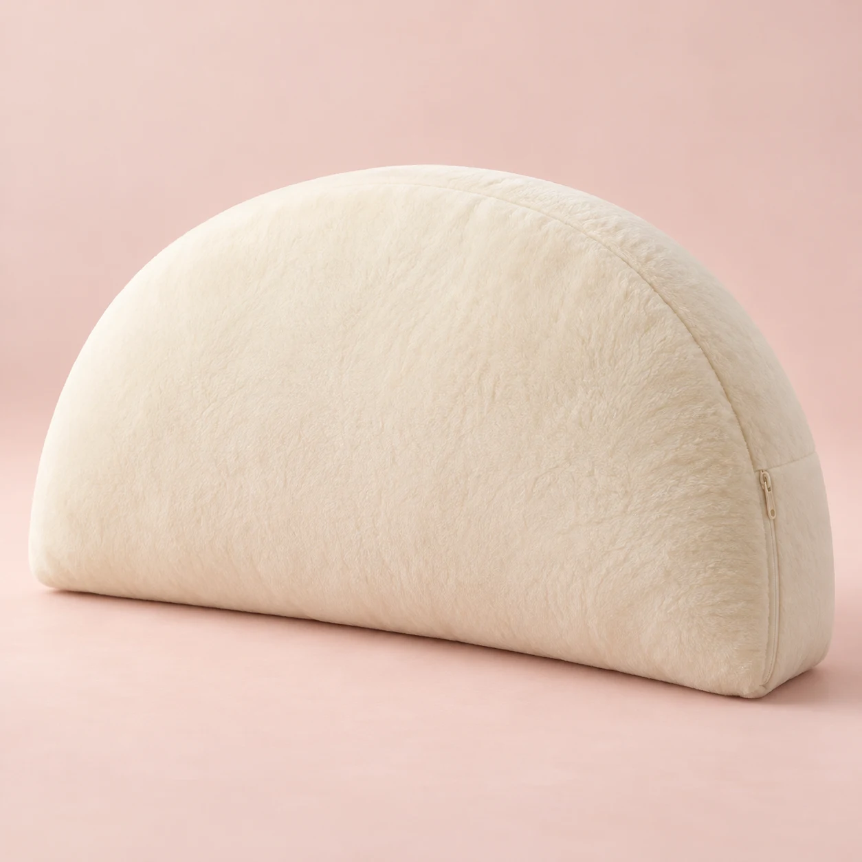 Vanilla Arch, Cream plush rounded arch backrest